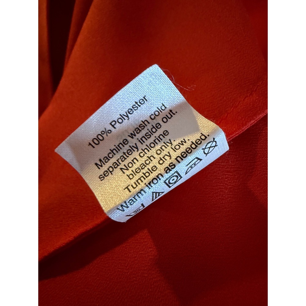 J.Crew Red Scoop Neck Short Sleeve Blouse F1056 Size 12 - Picture 5 of 5